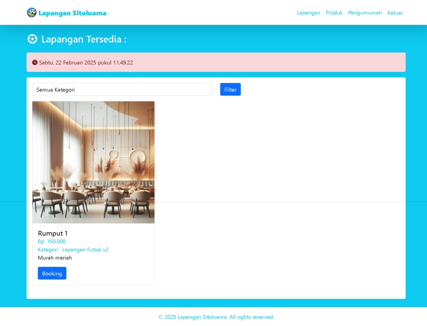 Sistem Booking Lapangan